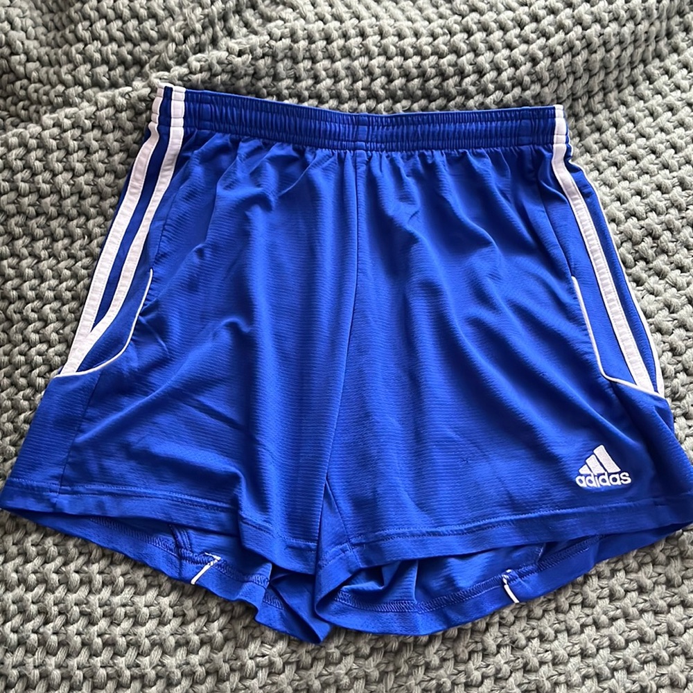 Adidas.. blue climalite soccer athletic shorts.